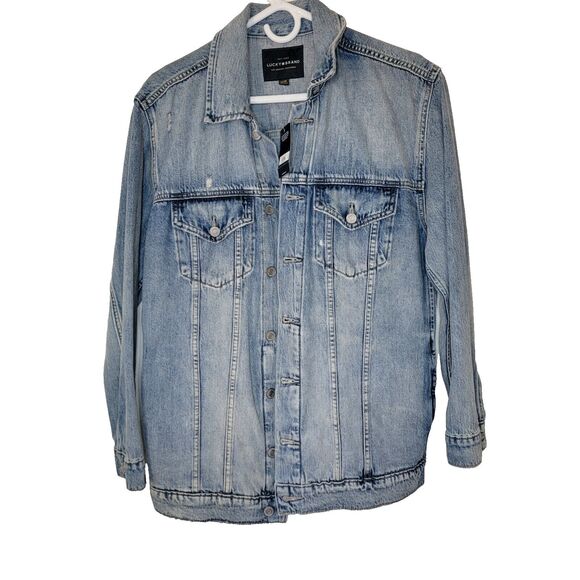 Lucky Brand Jackets & Blazers - Lucky Brand Classic Denim Jean Jacket Women's Medium Blue Button Up Med Wash NWT